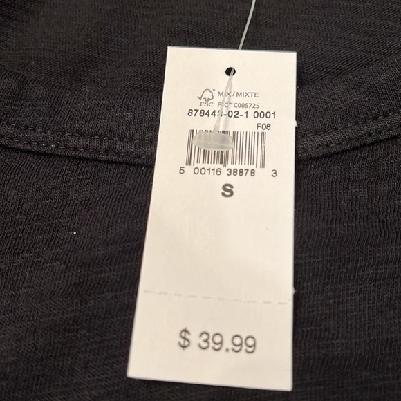 GAP ForeverSoft Black Relaxed Tiered Mini Dress/NWT/S - Picture 6 of 10